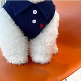 Summer Stripe Polo Shirt for Dogs - Blue / XXL - dog clothing