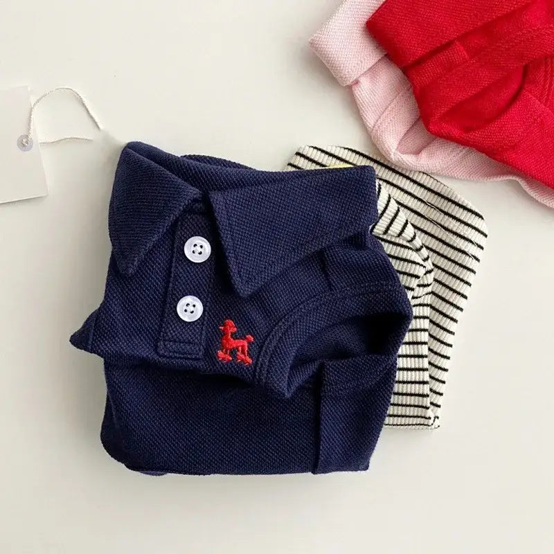 Summer Stripe Polo Shirt for Dogs - dog clothing