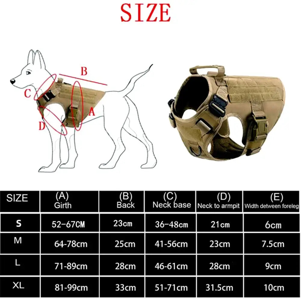 Tactical Dog Harness & Leash Set - dog harness
