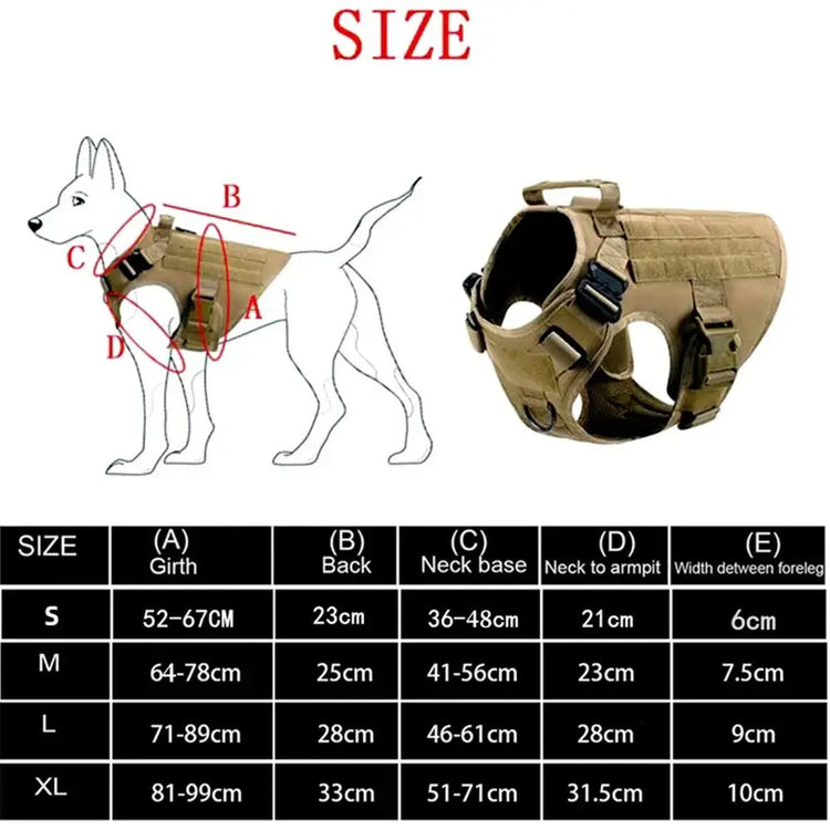 Tactical Dog Harness & Leash Set - dog harness