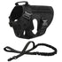 Tactical Dog Harness & Leash Set - Black 2 piece set / L(30-40KG) - dog harness