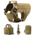 Tactical Dog Harness & Leash Set - Brown 4 piece set / L(30-40KG) - dog harness