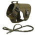 Tactical Dog Harness & Leash Set - Green 2 piece set / L(30-40KG) - dog harness