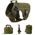 Tactical Dog Harness & Leash Set - Green 4 piece set / L(30-40KG) - dog harness
