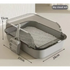 The Kitty Sandbox Semi-Enclosed Splashproof Cat Litter Box - A Gray - cat litter box