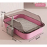 The Kitty Sandbox Semi-Enclosed Splashproof Cat Litter Box - A Pink - cat litter box
