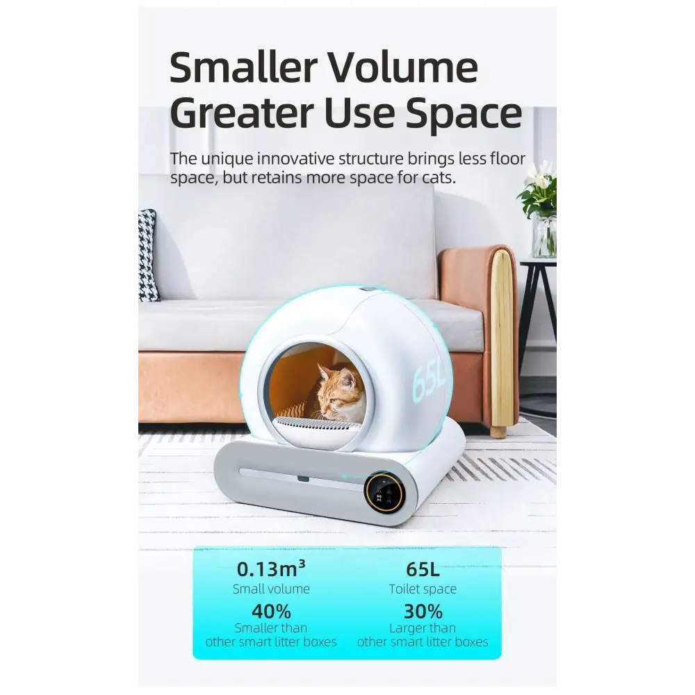 Tonepie 65L Smart Self-Cleaning Cat Litter Box - XS / APP control - cat litter box