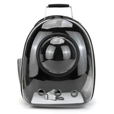 Transparent Space Capsule Pet Backpack - Black With Cover / CHINA - cat carrier