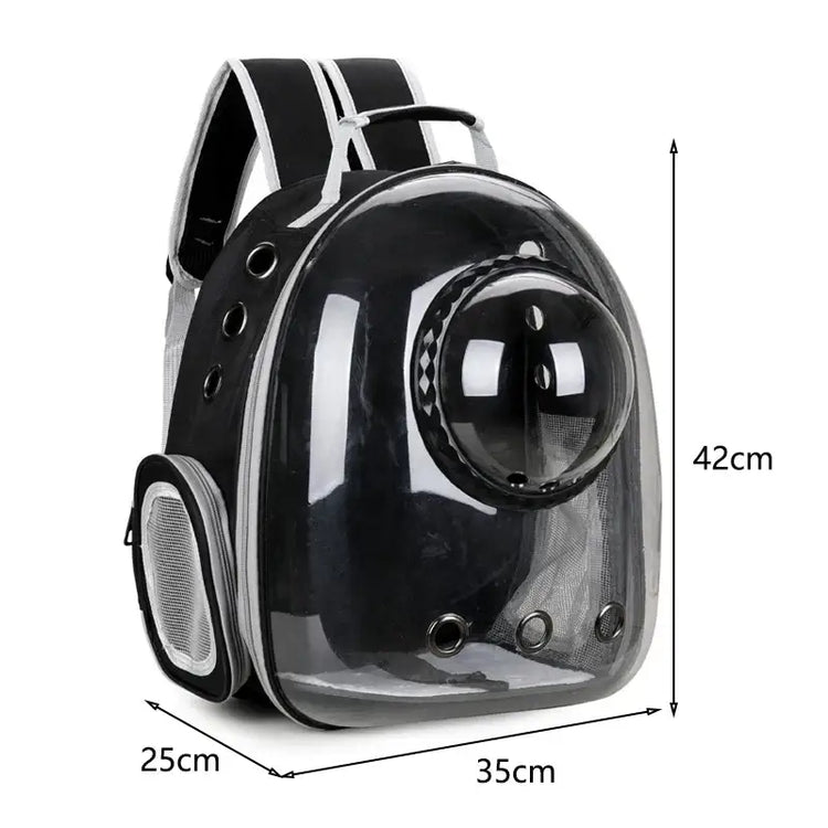 Transparent Space Capsule Pet Backpack - cat carrier
