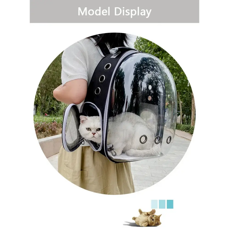 Transparent Space Capsule Pet Backpack - cat carrier