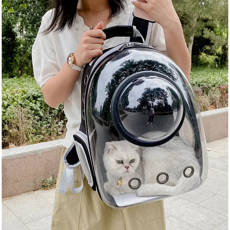 Transparent Space Capsule Pet Backpack - cat carrier