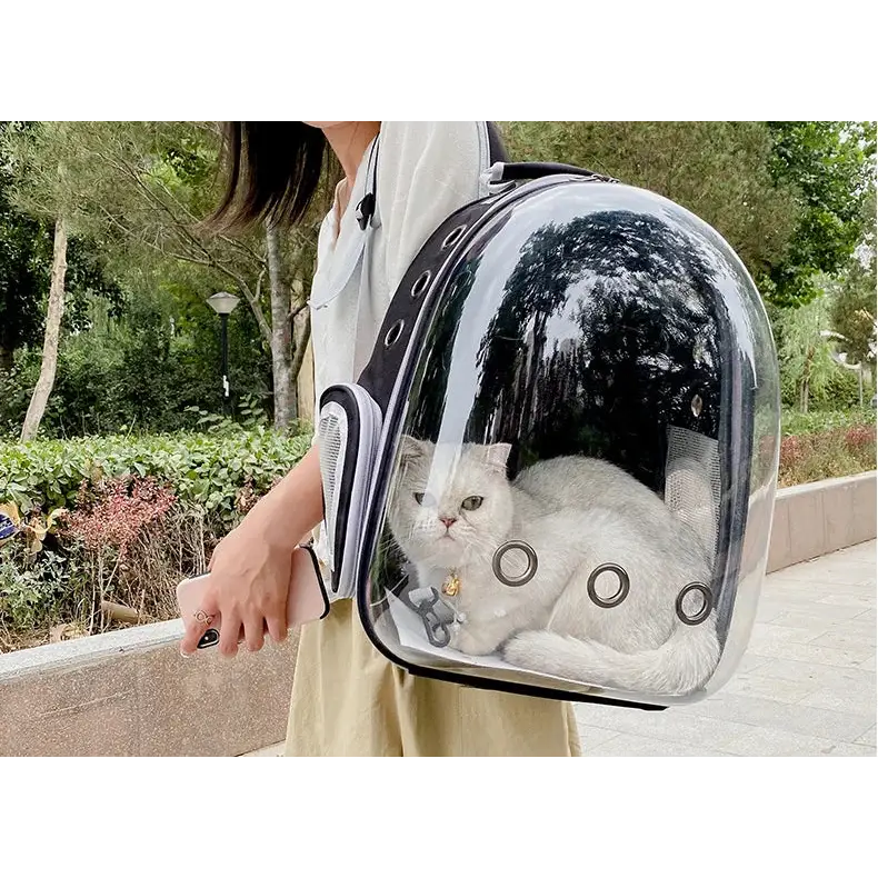 Transparent Space Capsule Pet Backpack - cat carrier