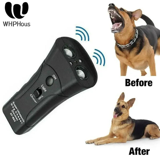 Ultrasonic Dog Trainer & Repeller - 14cm - PET TRAINING CLICKER
