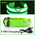 USB Rechargeable Luminous Collar Adjustable Led Glowing Dog Collar for Large Small Dogs Cat Night Light Collar Pet