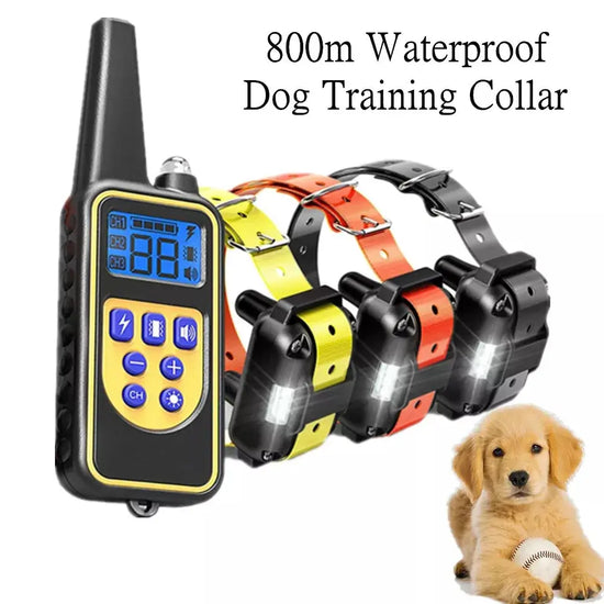 Waterproof Electric Dog Training Collar with Remote - Dog training collar