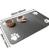 Waterproof Pet Feeding Mat – Quick-Dry Placemat - 30X50cm Black - pet feeding mat