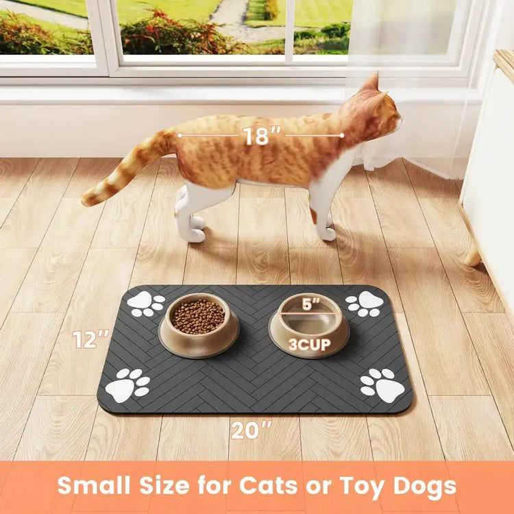 Waterproof Pet Feeding Mat – Quick-Dry Placemat - pet feeding mat