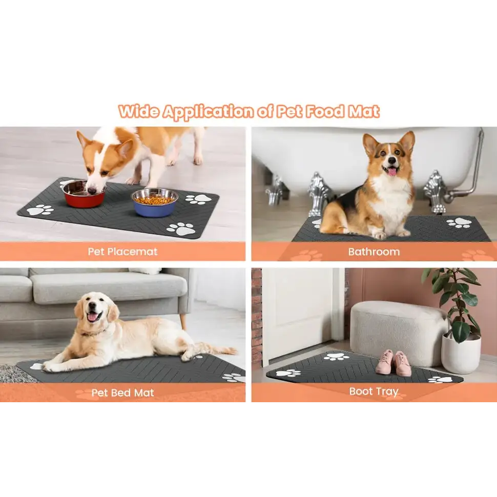 Waterproof Pet Feeding Mat – Quick-Dry Placemat - pet feeding mat