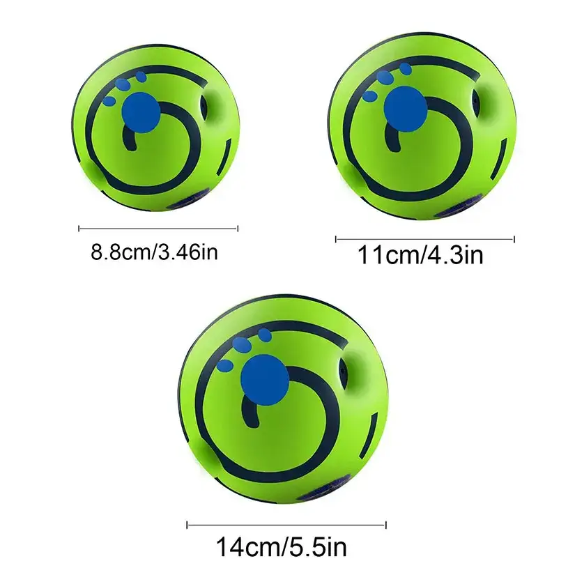 Wobble Wag Giggle Ball Dog Toy – Makes Fun Sounds When Rolled or Shaken - dog toys
