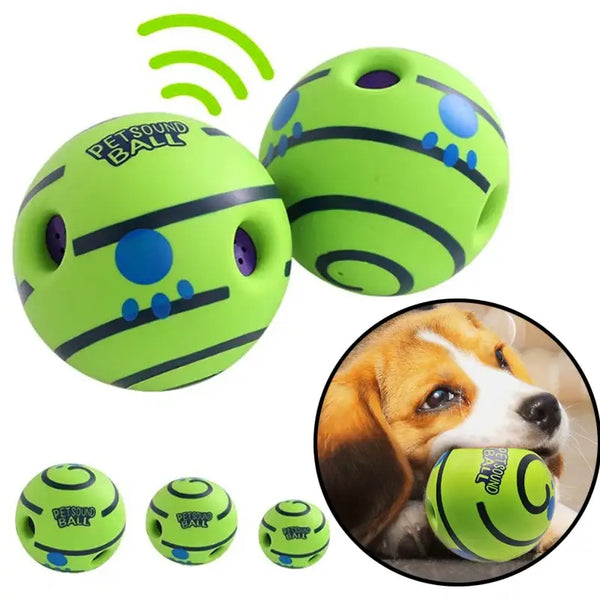 Wobble Wag Giggle Ball Dog Toy – Makes Fun Sounds When Rolled or Shaken - dog toys